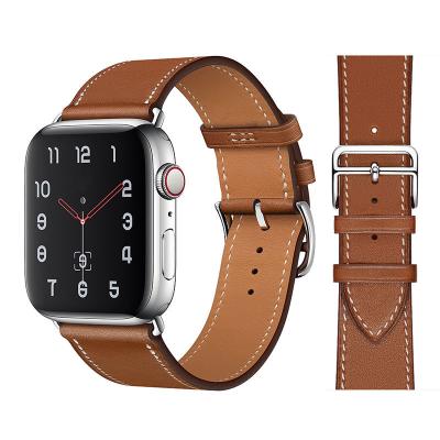 China High Quality Leather Loop Leather Band For iWatch 40mm 44mm Sports Strap Tour Band For Apple Watch 42mm 38mm Series 2 SE 3 4 5 6 for sale