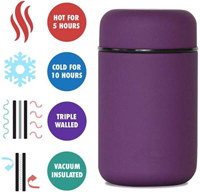 China Liquor Lunch Anytime, Food Jar, Stainless Steel Vacuum Insulated Lunch Container, 400 ml (13.5 oz) Purple for sale