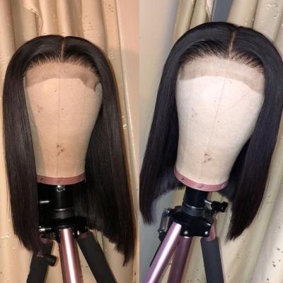 China Wholesale Silky Straight HD Full Lace Human Hair Lace Frontal Bob Wigs Transparent Bob Wigs For Women Color Brazilian Virgin Hair Lace Front BOB Wig for sale