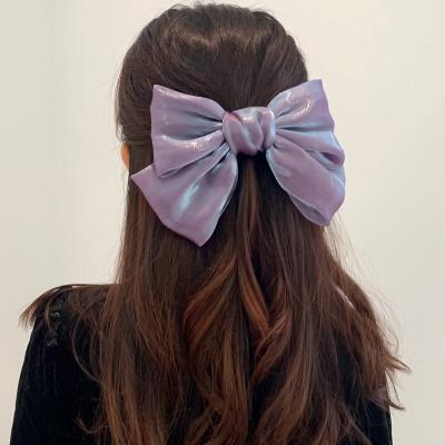 China Wholesale Sweet Girls Ladies Beads Satin Ribbon Hair Hangers Accessories Hair Clips Hair Clip for sale