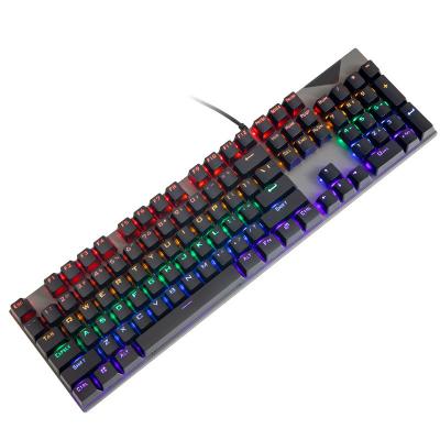 China OEM Ambidextrous Waterproof Wire Blue Switch Led 20 RGB Color Mechanical Gaming Keyboard For PC for sale