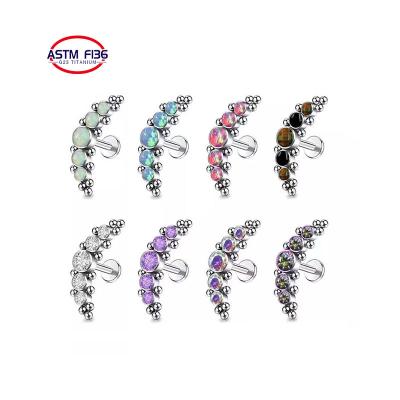 China CLASSIC Silver Hot Internal Tragus Earrings Wholesale Hot Selling Zircon Wire Earring Top-Elf Earring Fashion Crystal Jewelry for sale