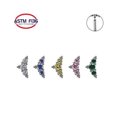 China CLASSIC Hot Internal Wholesale Tragus Stud Earrings Zircon Wire Earring Hot Selling Jewelry Top-Elf Fashion Jewelry for sale