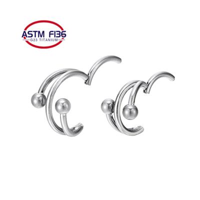 China FASHION G23 ASTM F136 Titanium Nose Rings Women Fashion Titanium Nose Rings Women Wholesale Piercing Jewelry for sale