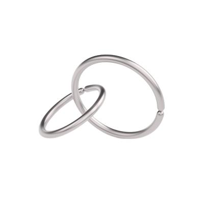 China Simple Gold 1PC 316L Stainless Steel Romantic Circle Stud Earrings Nose Ring Body Piercing Jewelry For Women for sale