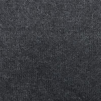 China Soft High Quality Dark Knitting Fabrics 520GSM Gray Double Face Wool Polyester Cotton Knitted Fabric For Garment for sale