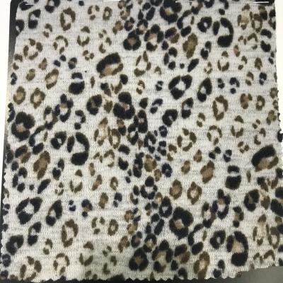 China Brown Customs Fine Flower Print 96% Polyester 4% Spandex Spandex Knitted Fabric Customs Fine Print For Dress for sale