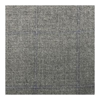 China Wool Blended Charcoal Plaid 52% Wool 41% China Polyester 5% Cashmere 2% Spandex Fashionable Blend Worsted Woven Fabrics for sale