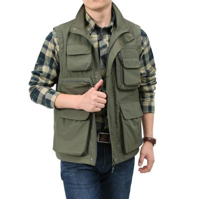 China Hot Selling Anti-wrinkle Men's Multifunctional Casual Vest Outdoor Sports Casual Vest Plus Size Vest Coat Fashion for sale