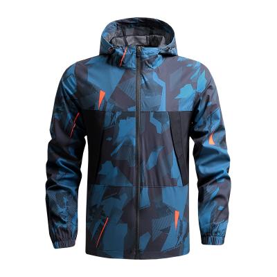 China Wholesale Outdoor Windproof Jacket Custom Printed Windproof Waterproof Anorak Rain Men Jackets for sale