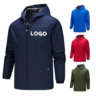 China Wholesale Customized Logo OEM Jackets 100% Polyester Windproof Mens Raincoat for sale