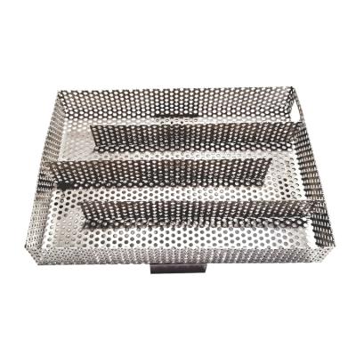 China Easily Cleaned Stronghold Form Cold Stainless Steel BBQ Smoke Generator Made By 304 Perforated Metal Plate for sale