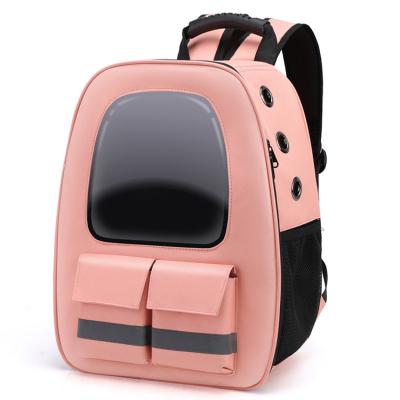 China Durable Breathable Portable Pet Travel Carrier Backpack Pet Carrier Bag Handbag With Locking Safety Zipper for sale