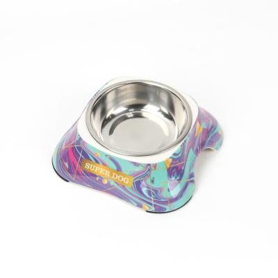 China Viable Factory Custom Non-slip Dog Pet Bowl Cat Bowl Stainless Steel Pet Food Drinking Bowl for sale