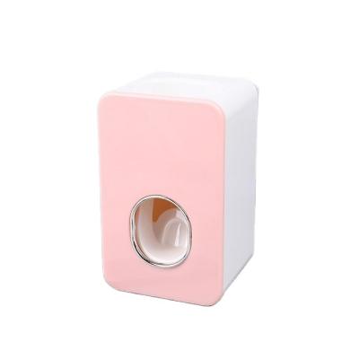 China Customized Viable Accept New Design Plastic Wall Mounted Automatic Hands Free Toothbrush Toothpaste Squeezer Dispenser for sale