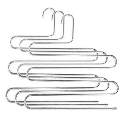 China Multifunctional Type Hanger Multi Layers Pants Clothes Clothing Hangers for sale