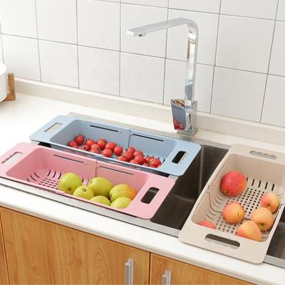 China Kitchen Sink Wash Folding Plastic Drain Basket for sale