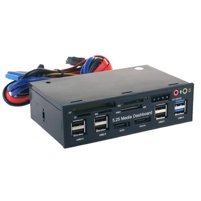 China Plastic Front Panel SATA/eSATA Interface USB3.0+6 USB2.0 CD-ROM 2 Desktop Multifunction Board for sale