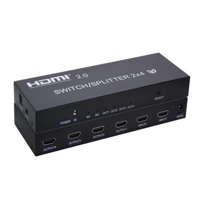 China HD High Definition Multi-Channel Audio Multimedia Interface Splitter Switch 2 Into 4 With Audio Out, IR, Support 2.0 60Hz Version for sale