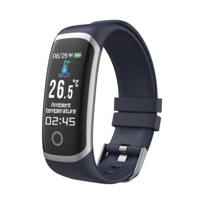 China Blood Pressure Heart Rate Blood Oxygen Exercise Temperature Watch Touch Screen Temperature Measurement Wristband Smart Real Time Tracking for sale