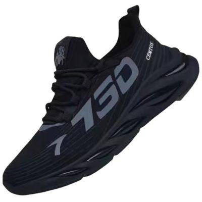 China Anti-Odor cheap shoes for sale breathable mesh running black footwear for men casual shoes walking style blade shoes men sneaker for sale