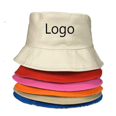 China Bucket hats Wholesale Cotton Leisure Visor Sun Custom Logo Embroidery Solid Color Fisherman Hats Blank Design Women Bucket Hat for sale