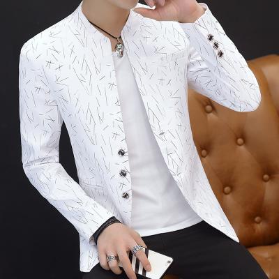 China Reversible M~ 3XL Chinese Style Mens Slim Fit Blazer Men Designer Plus Size trendy blazer Tunic Man Casual Male Suit Jacket Singer Costume for sale