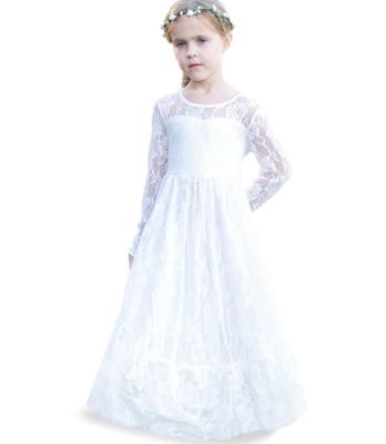 China Embroidery Regular High Quality Bow Sequin Floating Sleeves Lace Up Girl's Princess Dress For Sale for sale