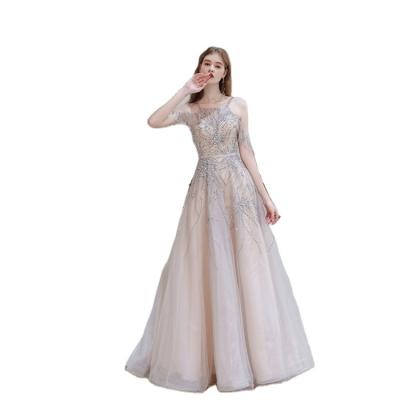 China Best Selling Professional High Quality Anti-static Lady Shiny Sexy Dinner Party Evening Dress For Sale for sale