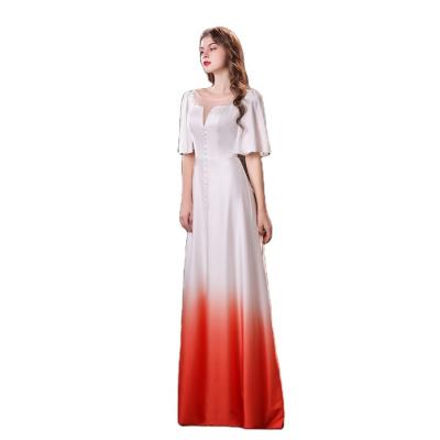 China Anti-Static Competitive Price Fashionable Promotional Elegance Satin Chiffon Even Dress Dress For Women for sale