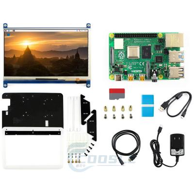 China Use to program Waveshare Raspberry Pi 4 B 4GB 8GB Display Model Kit with 7inch Capacitive LCD Power Adapter USB Cable for sale