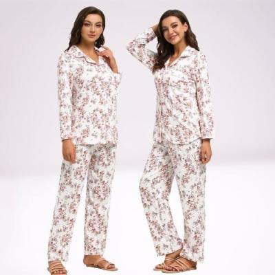 China Wholesale ODM/OEM Conjunto de pijama Para mujer ropa breathable Women Printed Pajamas Long Sleeve Casual Homewear Sleepwear Sets for sale