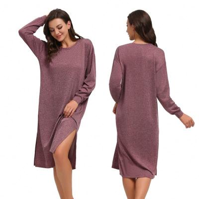 China Wholesale ODM/OEM Wholesale ODM/OEM Long Sleeves Loungerwear Nightgown Pajamas Conjunto de pijama Para de mujer Women Nightgown Lady Breathable for sale