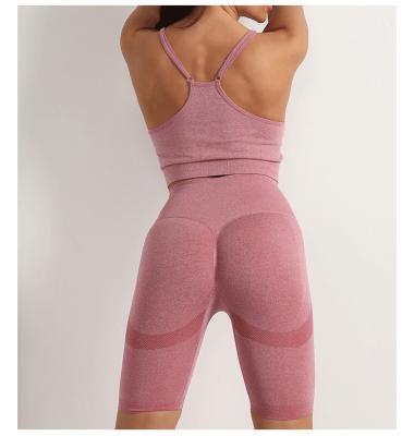 China Antibacterial High Quality Sexy Fashion Fitness Yoga Suit Gym Clothing Gym Wear Women Tight Sets Short Crac! crack! the yoga set for sale