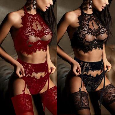 China P7007 Conjunto De Lingerie Red Venecia Women's Sexy Lingerie Mature Blouse Dress With Lace Trim Plus Size Lingerie Sexy Two Piece Women for sale