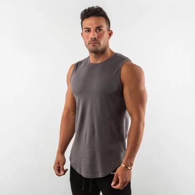 China Antibacterial Cotton Muscle Gym Workout Smooth Workout Tank Tops For Men for sale