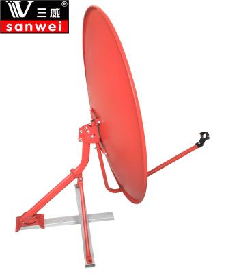 China Galvanized Steel Ku Strip 90cm Rolled Edge Satellite Dish Antenna for sale