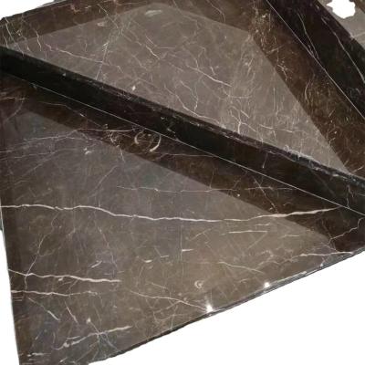 China Modern Chinese Marble Slab Brown Tini Marble Polished Tile Stone Slab Kitchen Countertops for sale