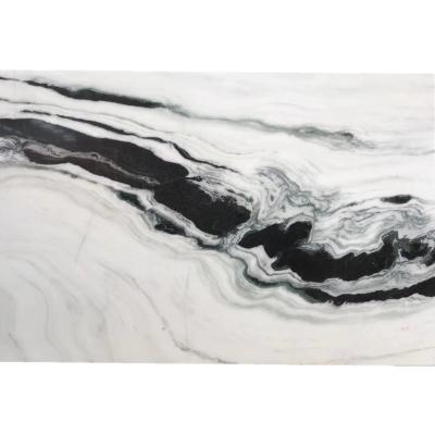 China Living Room Modern Materials Polished Panda White Marble Slab Engineering Boards S/lab Kitchen Countertops for sale