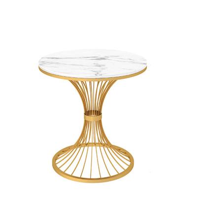 China Light Luxury Modern Simple Style Narture Iron Marble Gold Coffee Table Coffee Sofa Sofa Sofa Stone Transformation Tables for sale