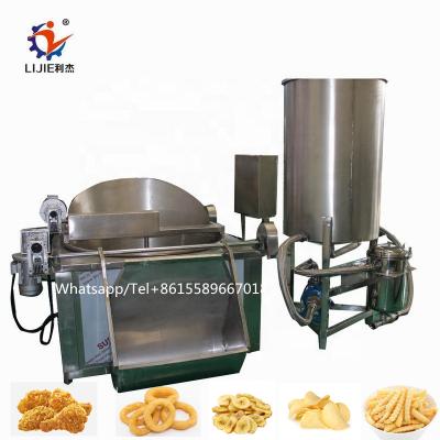 China Full Automatic High Efficiency.Clean.Health Discharge Onion Rings Snack Potato Banana Fries Batch Fryer Chicken Bean Peanut Frying Machine for sale