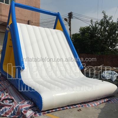 China 0.9mm PVC Tarpaulin PVC Airtight Giant Inflatable Floating Water Slide/Inflatable Water Park Slide, Inflatable Floating Slide For Lake for sale