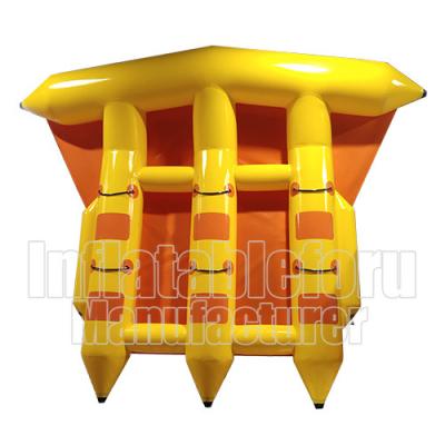 China 0.9mm PVC Tarpaulin Flying Fish Inflatable Water Sports Equipment For 6 Players for sale