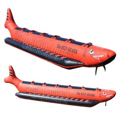 China 0.6mm/0.9mm PVC Tarpaulin Customized Inflatable Water Banana Boat Games Flying Fish Used Inflatable Banana Boat For Sale for sale