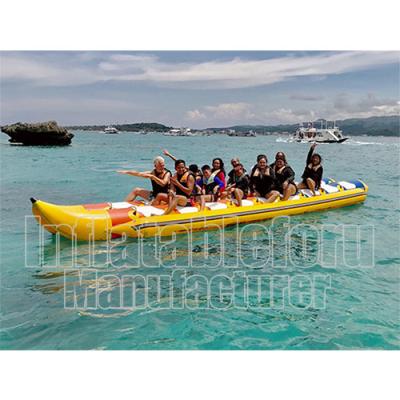 China 0.6mm/0.9mm pvc tarpaulin commercial grade 18 seats banana boat agua inflatable on sale for sale