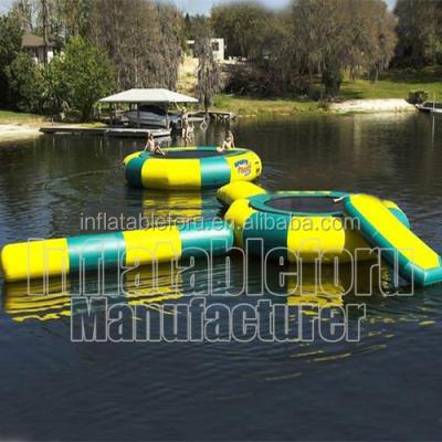 China 0.9mm PVC tarpaulin inflatable aqua jumping water trampoline and water trampoline for sale for sale