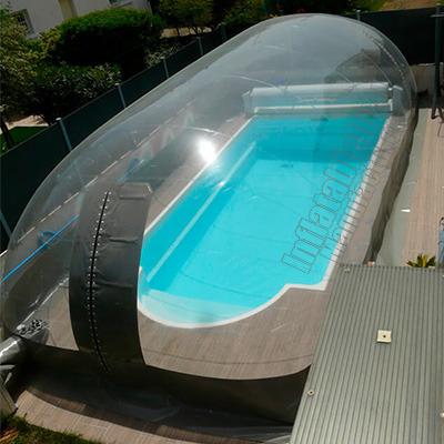 China Party Swimming Pool Cover Inflatable Clear Bubble Inflatable Pool Cover for sale