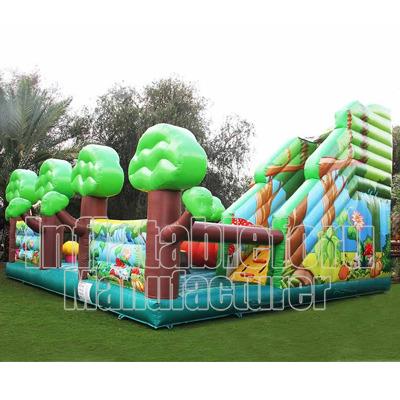 China Commercial PVC Forest Bouncers Jumping Castles Inflatable Slide For Event for sale