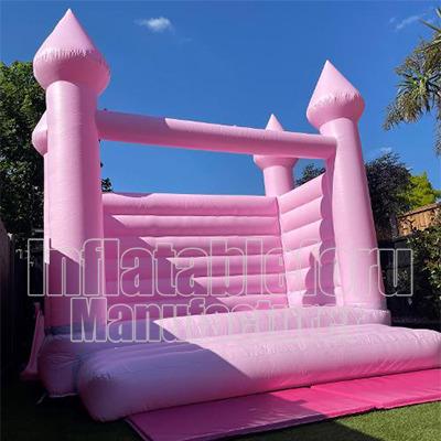 China Wholesale Pink Bounce House Light Pink PVC Sparkle Bounce House for sale