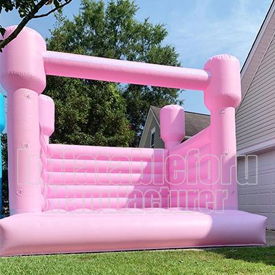 China Pink PVC Castle Bounce House For Party for sale